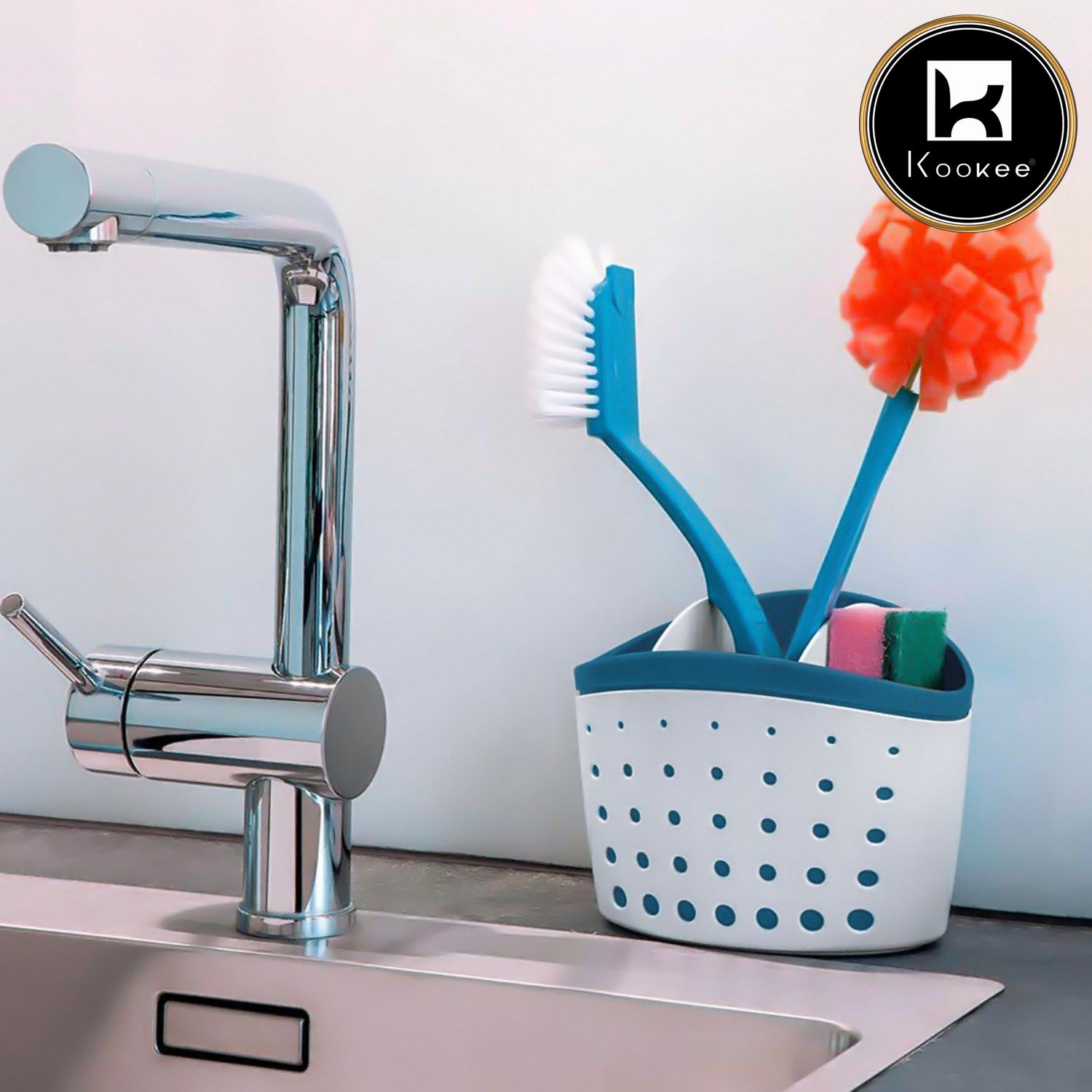 Kookee Ceramic Toilet Brush Holders, White, ART04368