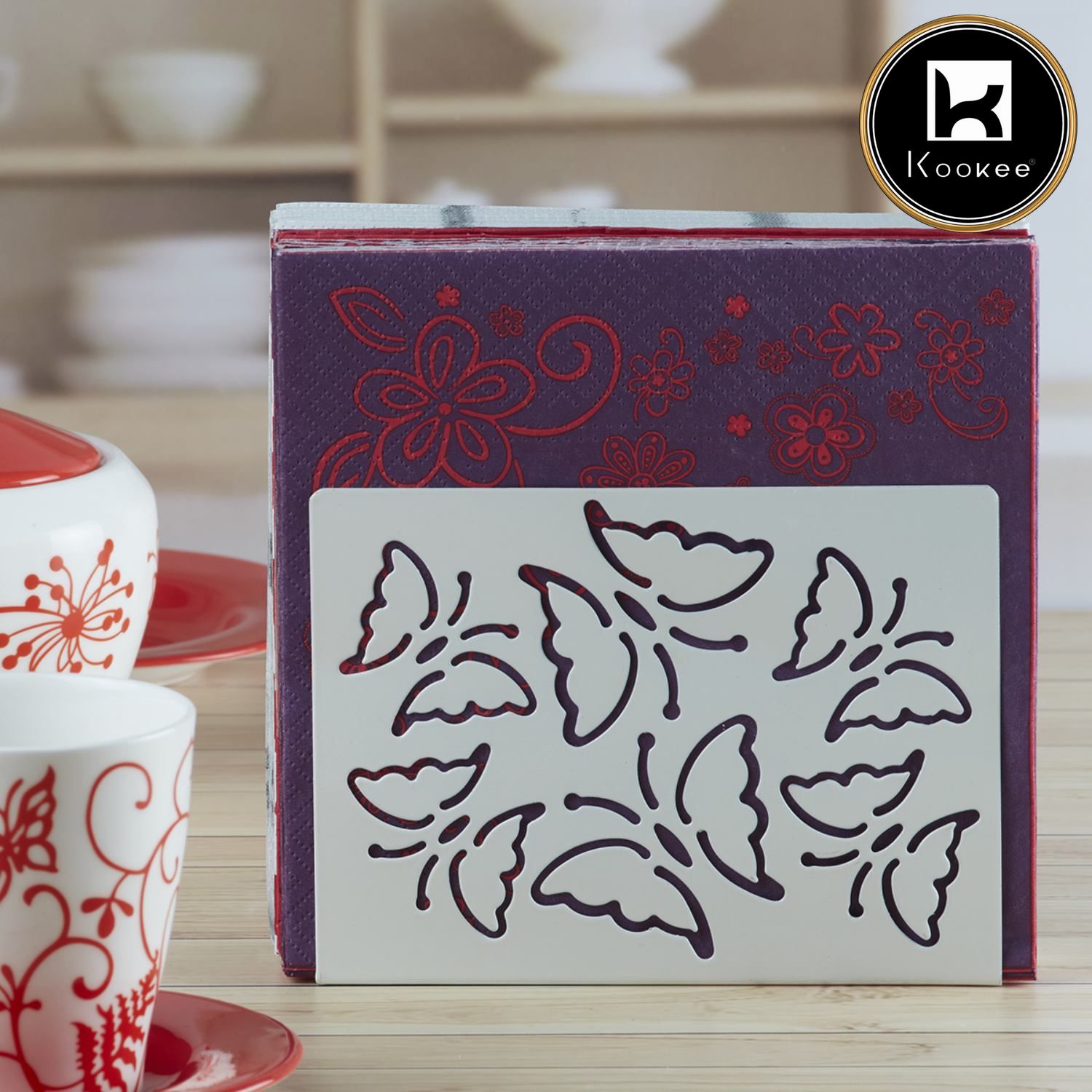 Kookee Metal Freestanding Tissue Paper, Napkin Holder & Office (HH-074-B)