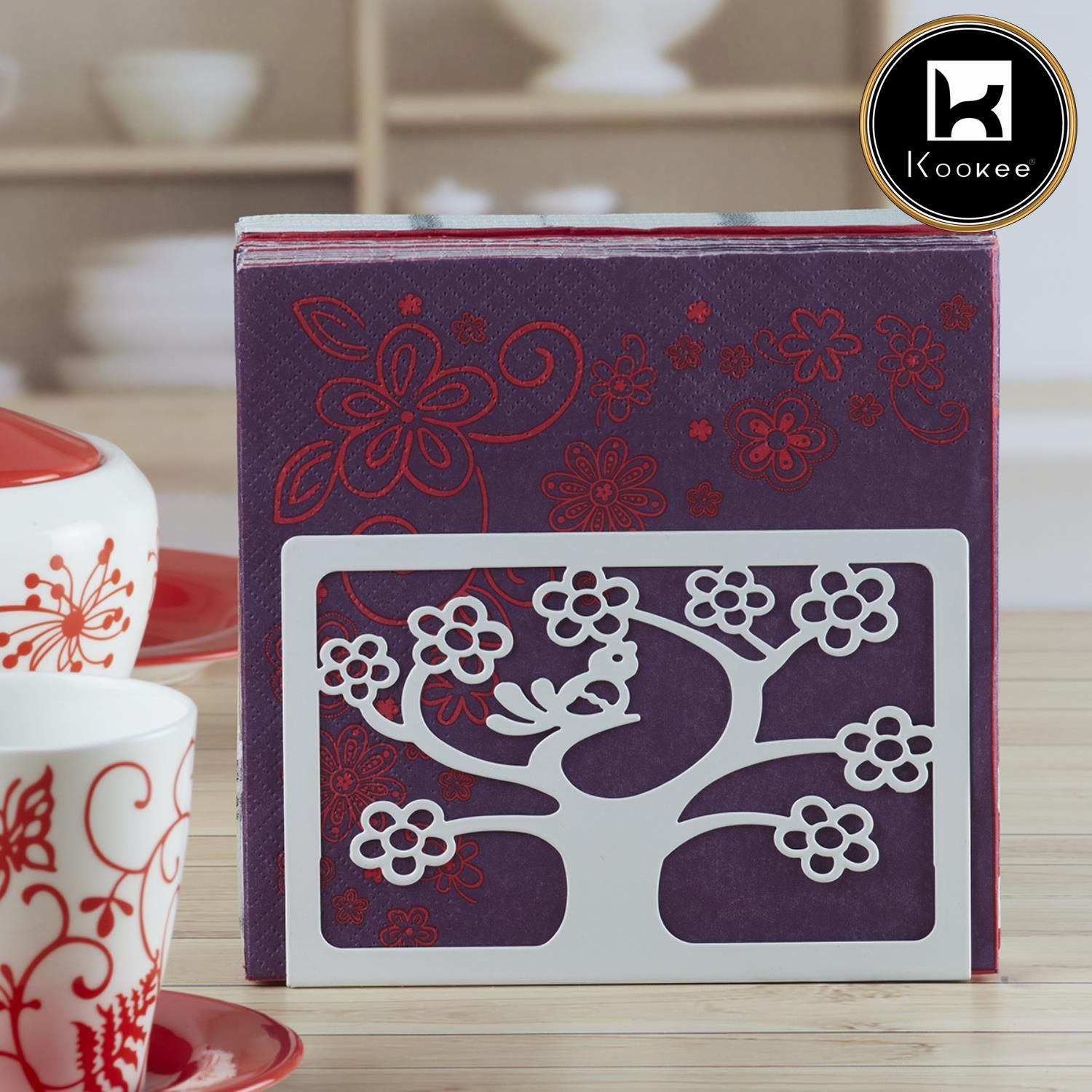 Kookee Metal Freestanding Tissue Paper, Napkin Holder & Office (HH-080-B)