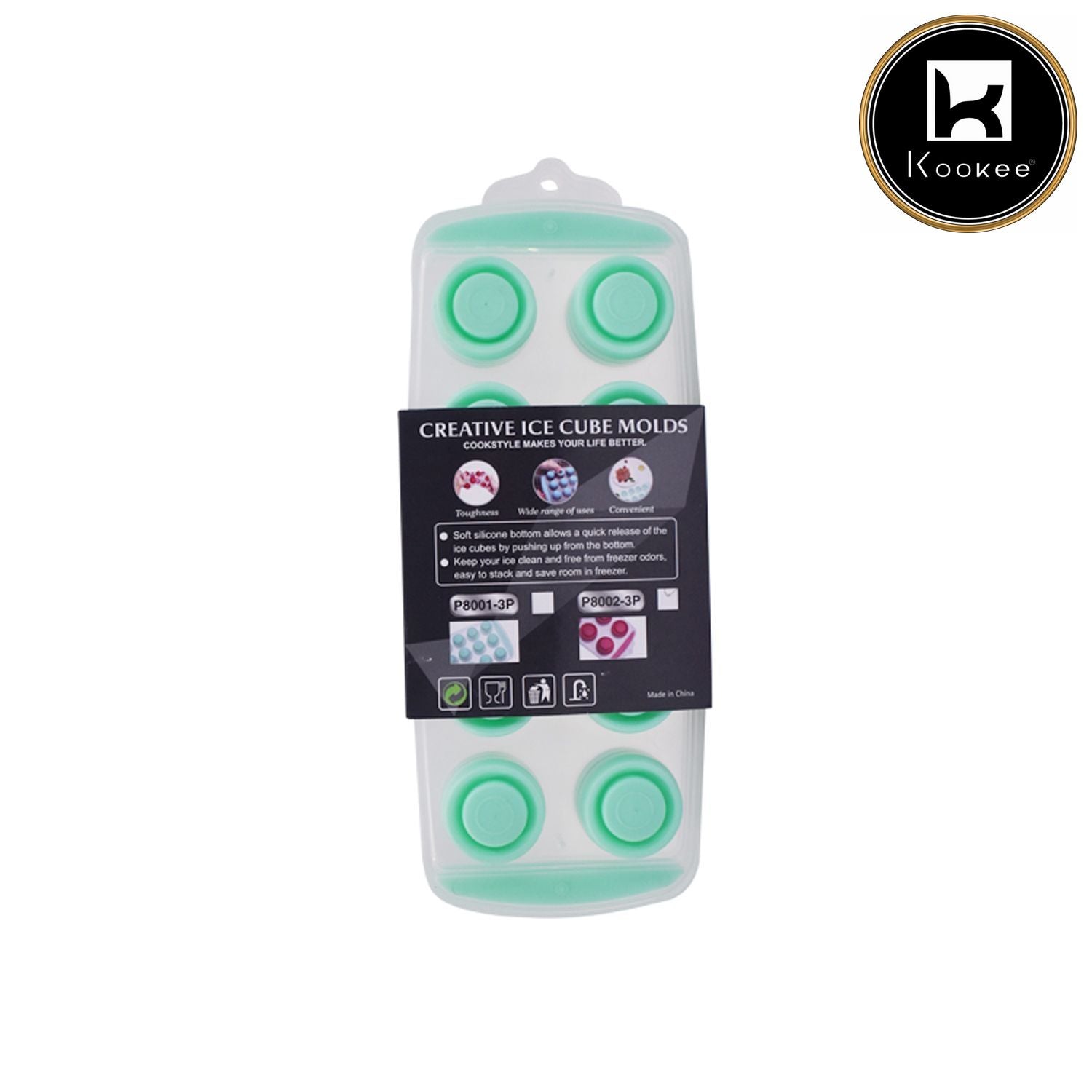 Kookee Ice Cube Trays, Green, ART05477