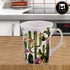 Kookee Printed Ceramic Tall Coffee or Tea Mug with handle for Office, Home or Gifting - 325ml