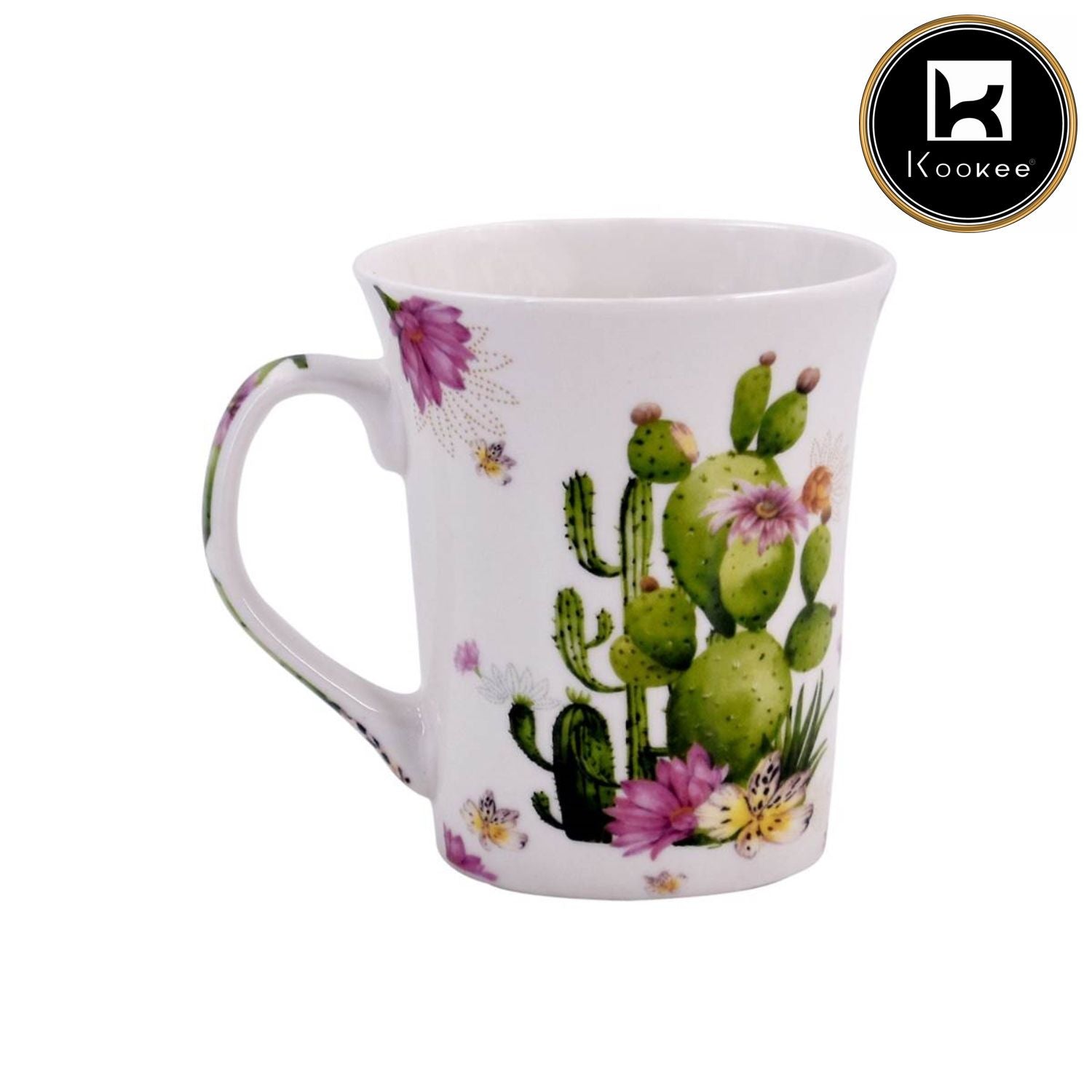 Printed Ceramic Tall Coffee or Tea Mug with handle, 325ml (V-MUGS-009-2)