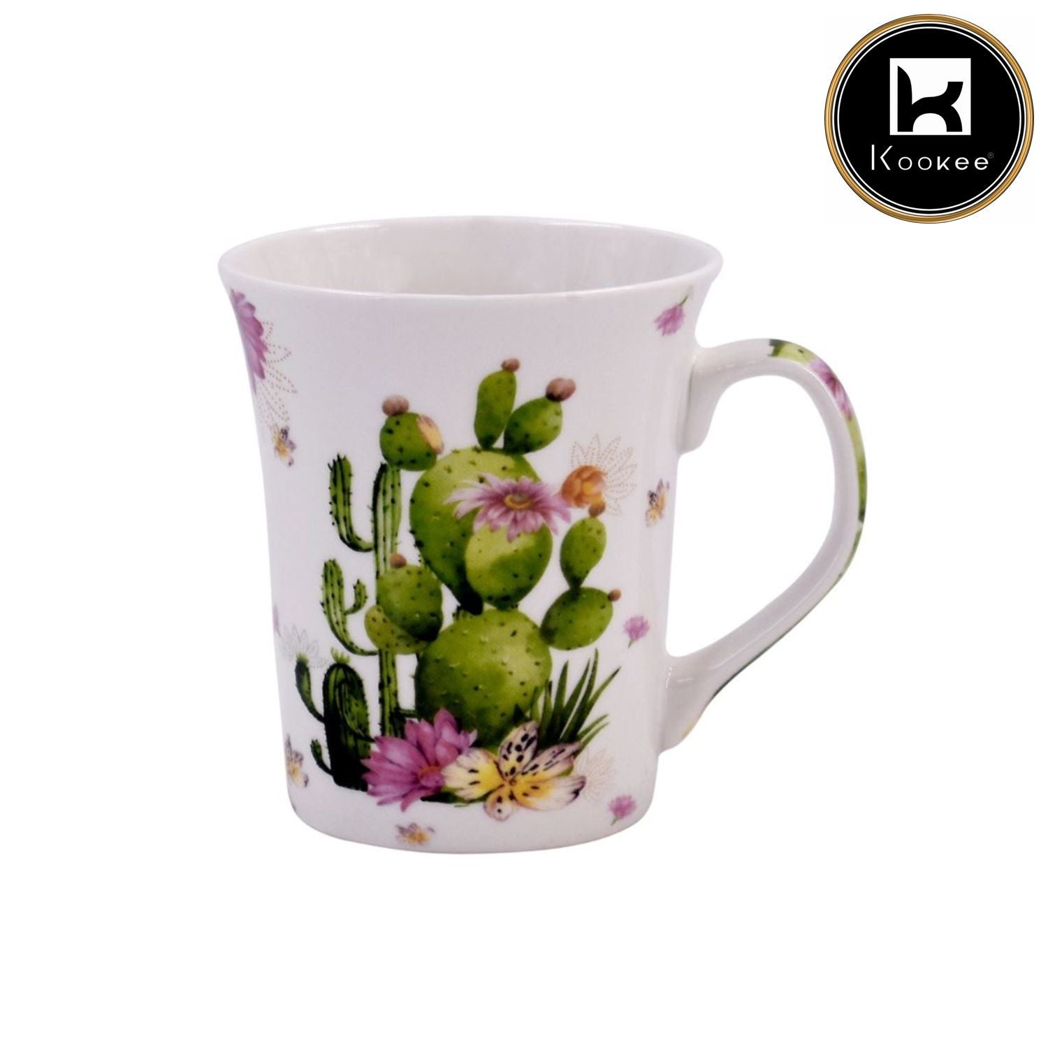 Printed Ceramic Tall Coffee or Tea Mug with handle, 325ml (V-MUGS-009-2)