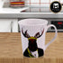 Kookee Printed Ceramic Tall Coffee or Tea Mug with handle for Office, Home or Gifting - 325ml