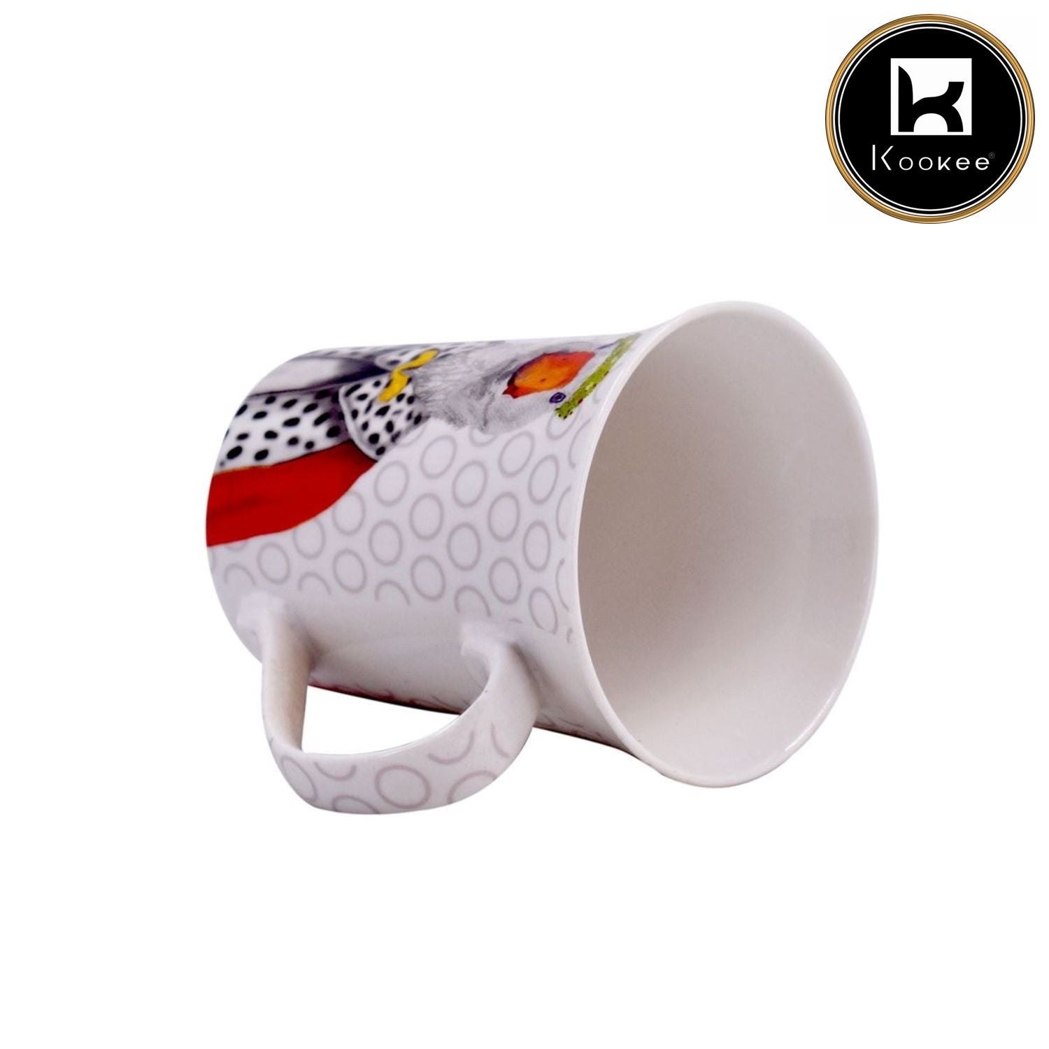 Printed Ceramic Tall Coffee or Tea Mug with handle - 325ml (4019C-D)