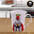 Kookee Printed Ceramic Tall Coffee or Tea Mug with handle for Office, Home or Gifting - 325ml