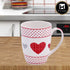 Kookee Printed Ceramic Coffee or Tea Mug with handle for Office, Home or Gifting - 325ml