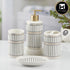 Ceramic Bathroom Set of 4 with Soap Dispenser (5751)