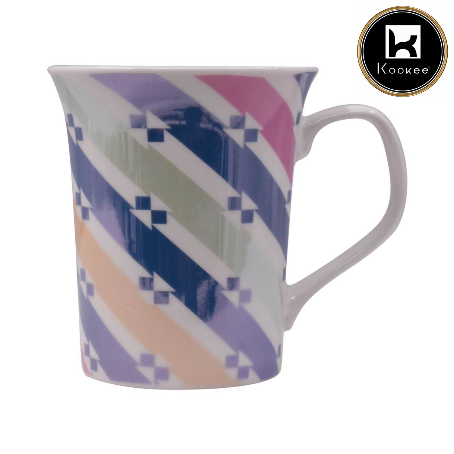 Printed Ceramic Tall Coffee or Tea Mug with handle - 325ml (4118-D)