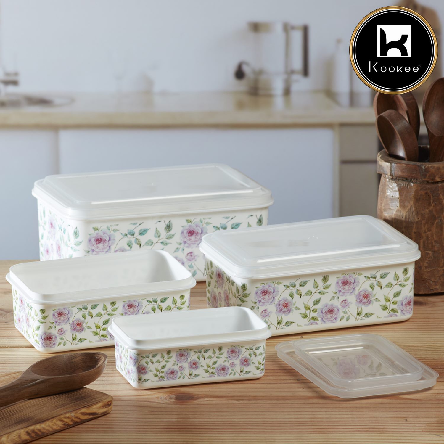 Kookee Plastic Containers, Multi, ART06209