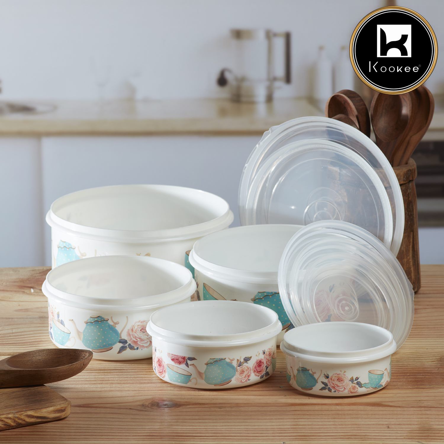 Kookee Plastic Containers, Multi, ART06215