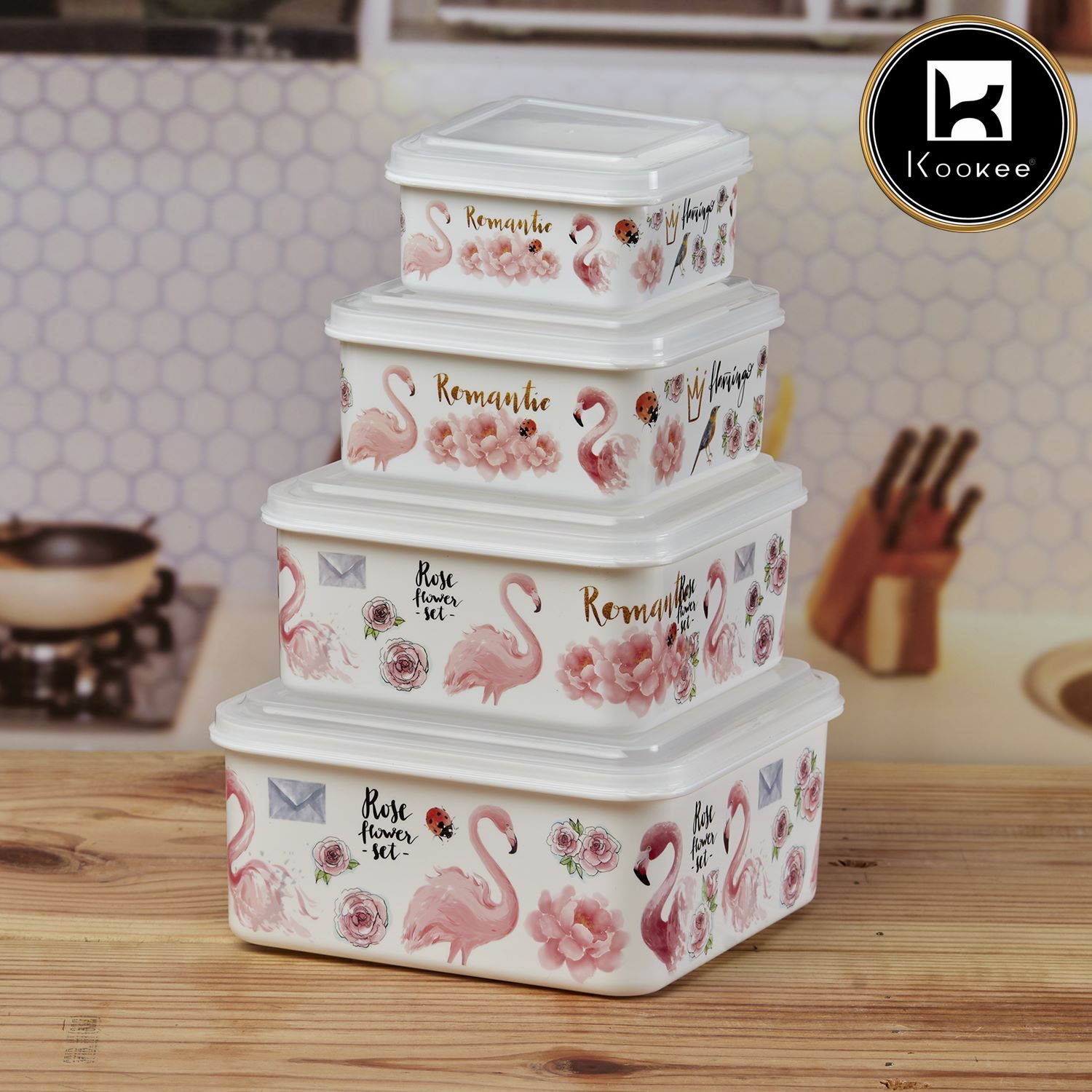 Kookee Plastic Containers, Multi, ART06218