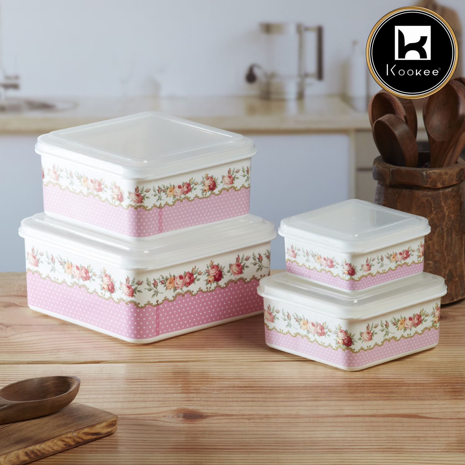Kookee Plastic Containers, Multi, ART06220