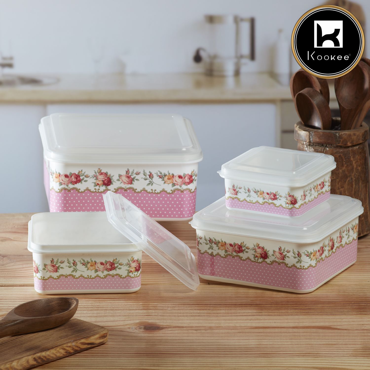 Kookee Plastic Containers, Multi, ART06220