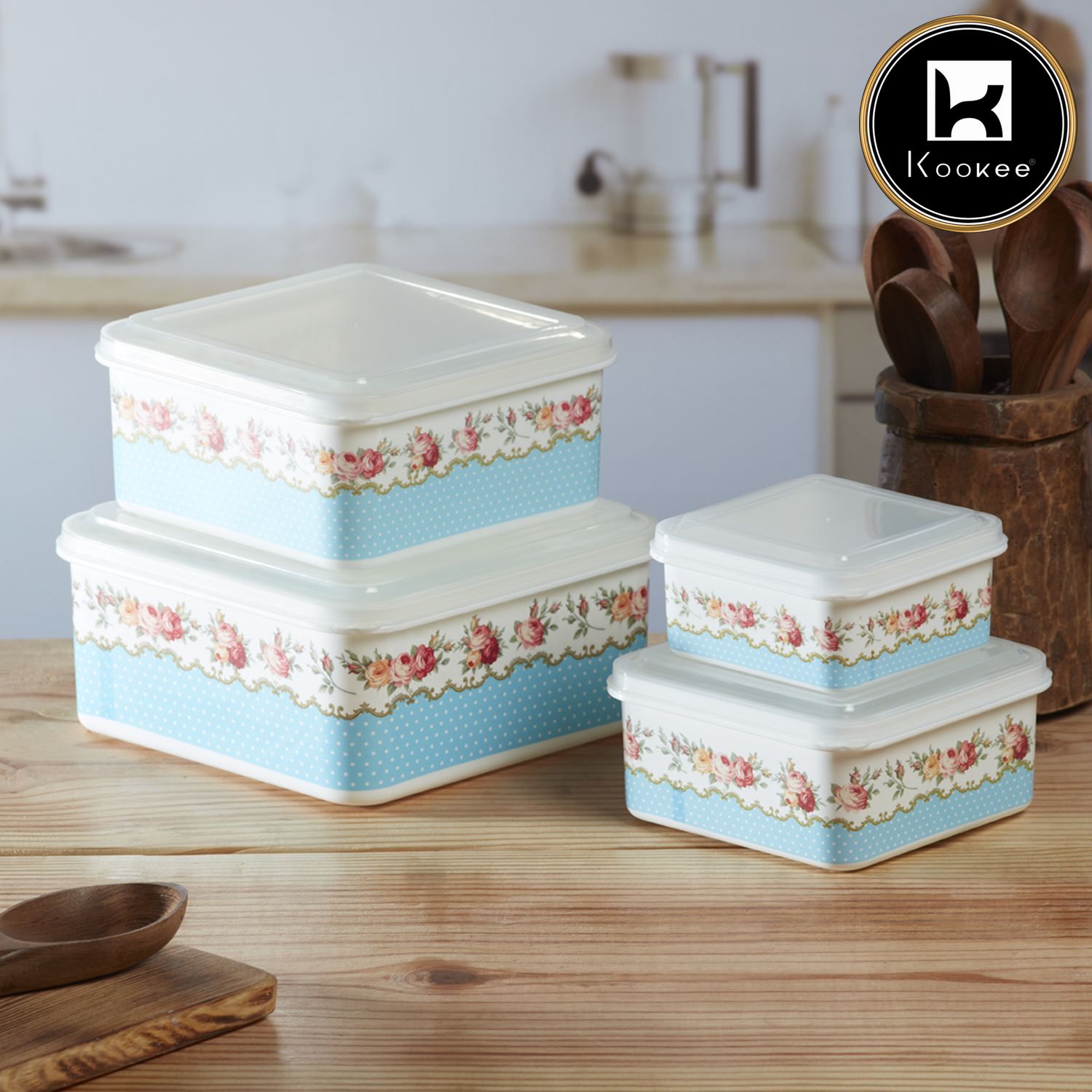 Kookee Plastic Containers, Multi, ART06221