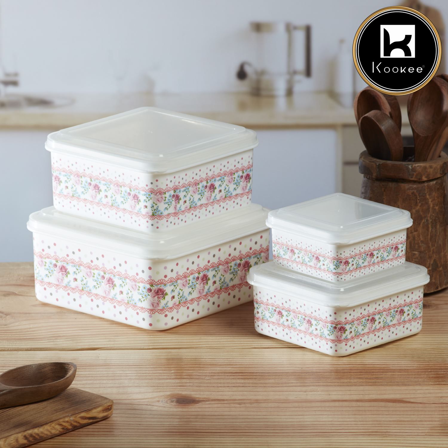 Kookee Plastic Containers, Multi, ART06222