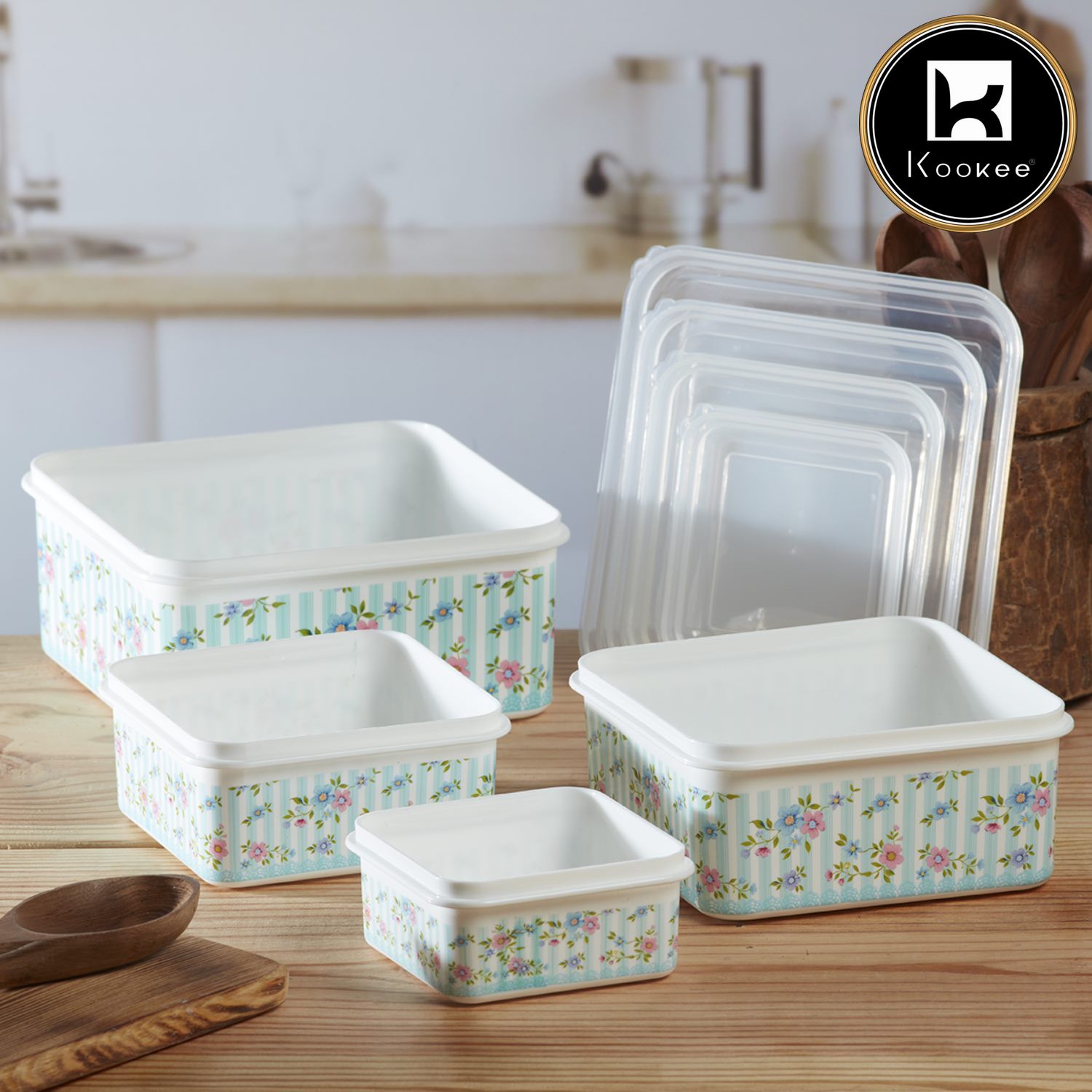 Kookee Plastic Containers, Multi, ART06224