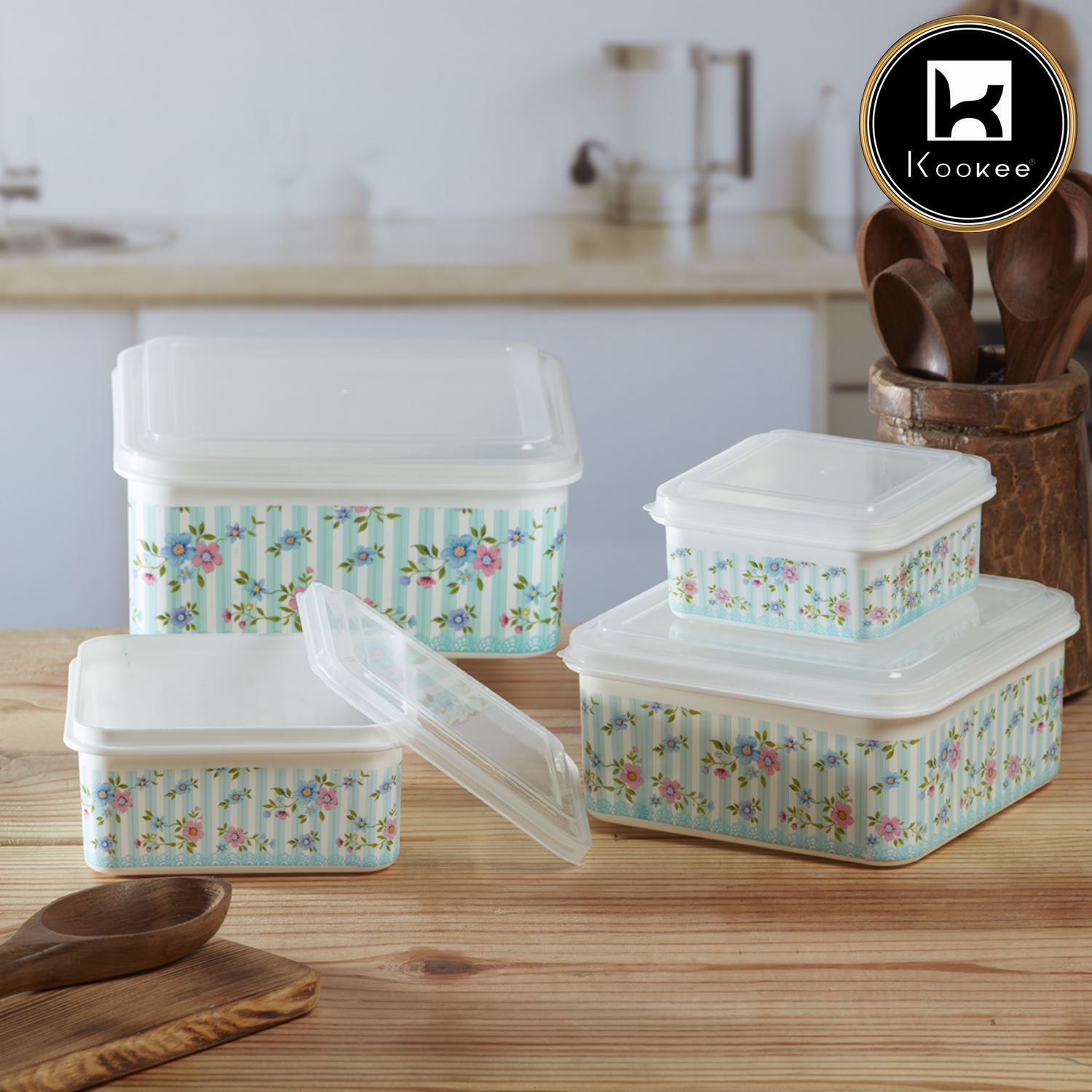 Kookee Plastic Containers, Multi, ART06224