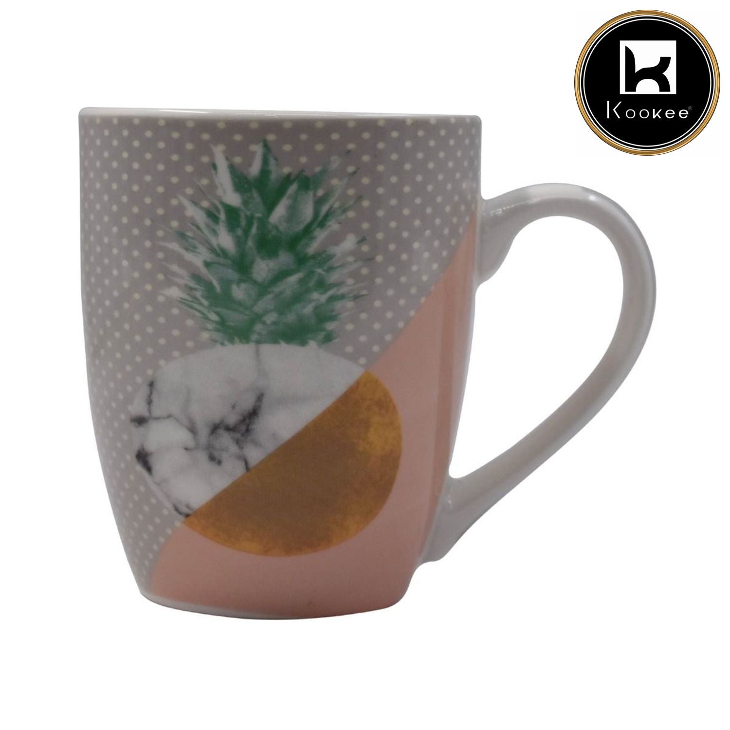 Printed Ceramic Coffee or Tea Mug with handle - 325ml (3551-D)