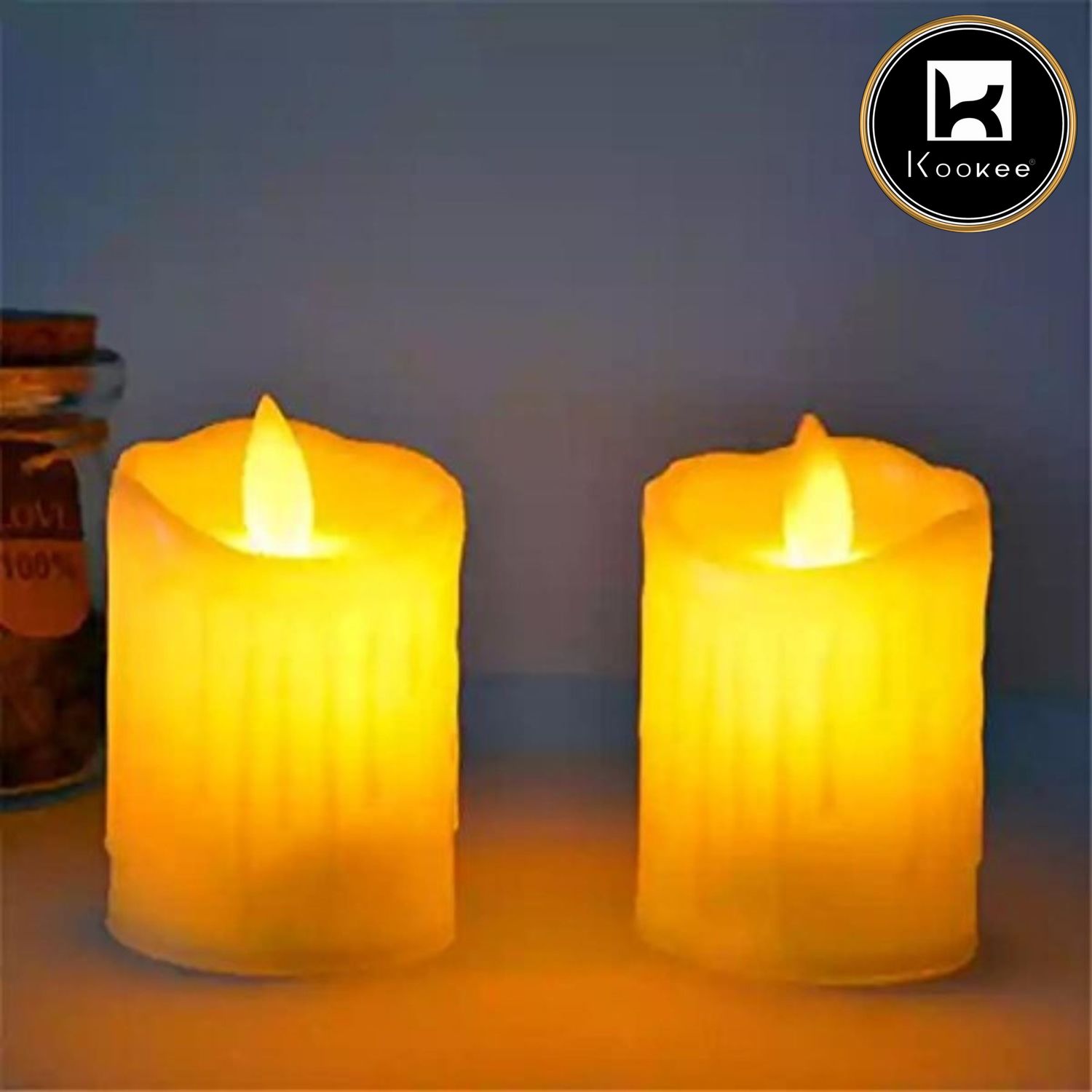 LED Light Flamless Plastic Tea Light Candles Set of 6 (6300)