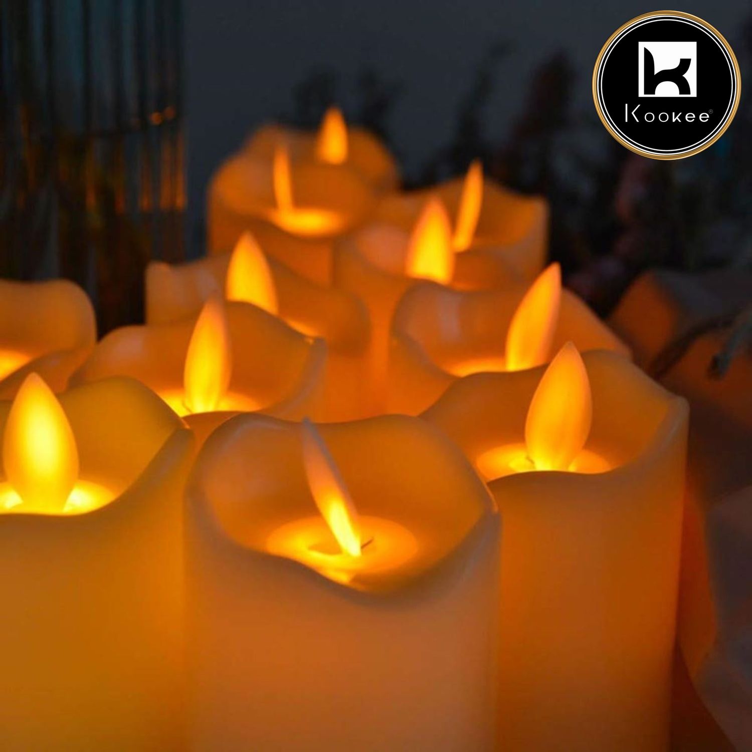 LED Light Flamless Plastic Tea Light Candles Set of 1 (9492)