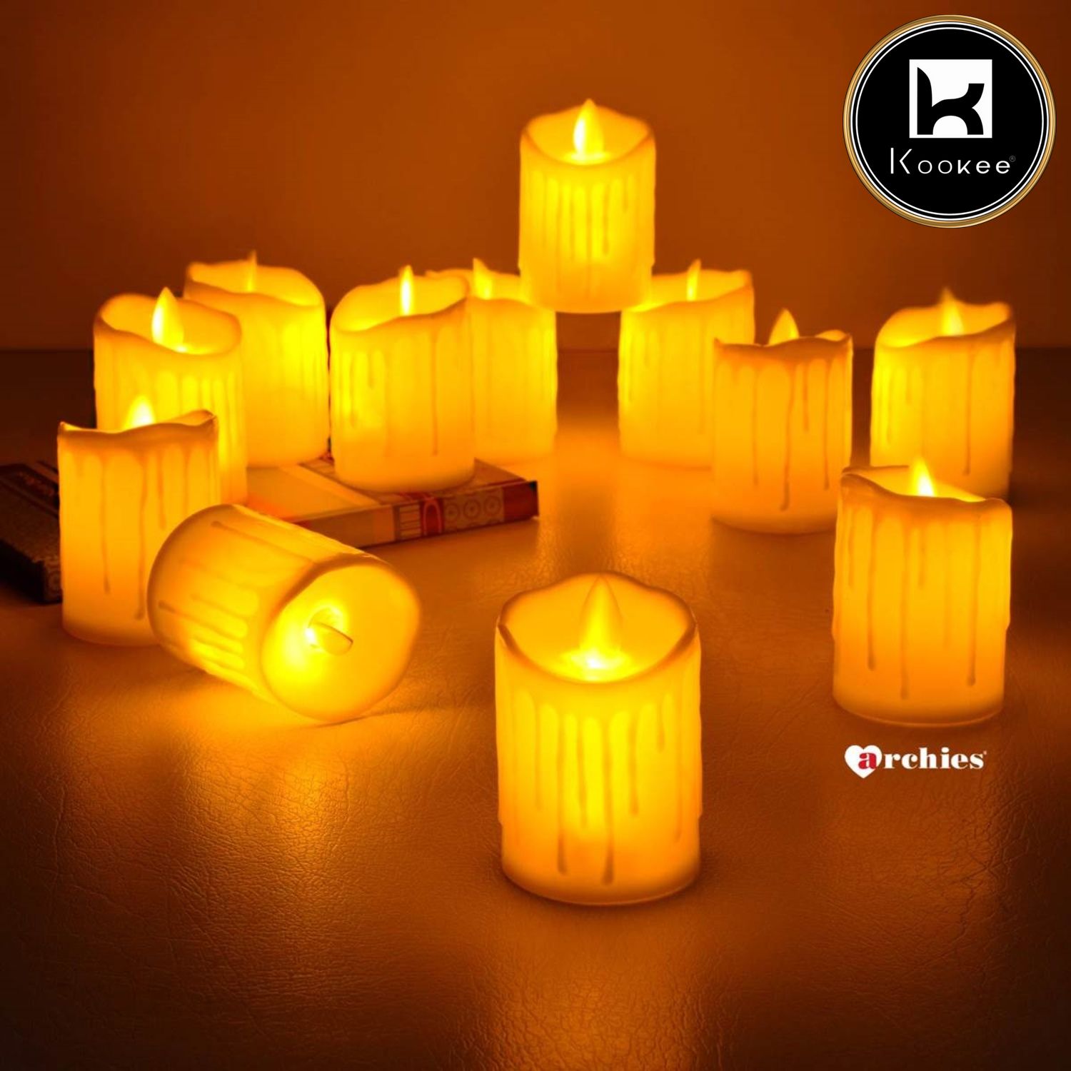 LED Light Flamless Plastic Tea Light Candles Set of 1 (9492)
