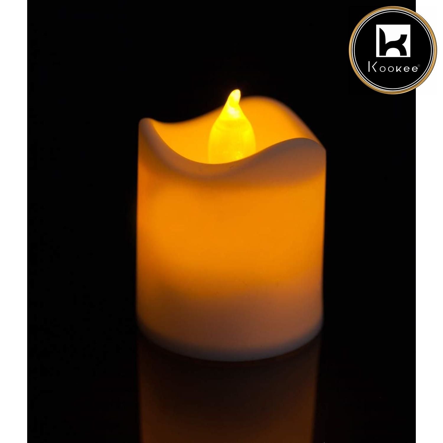 Kookee LED Light Flamless Plastic Tea Light Candles Set of 1 (9492)