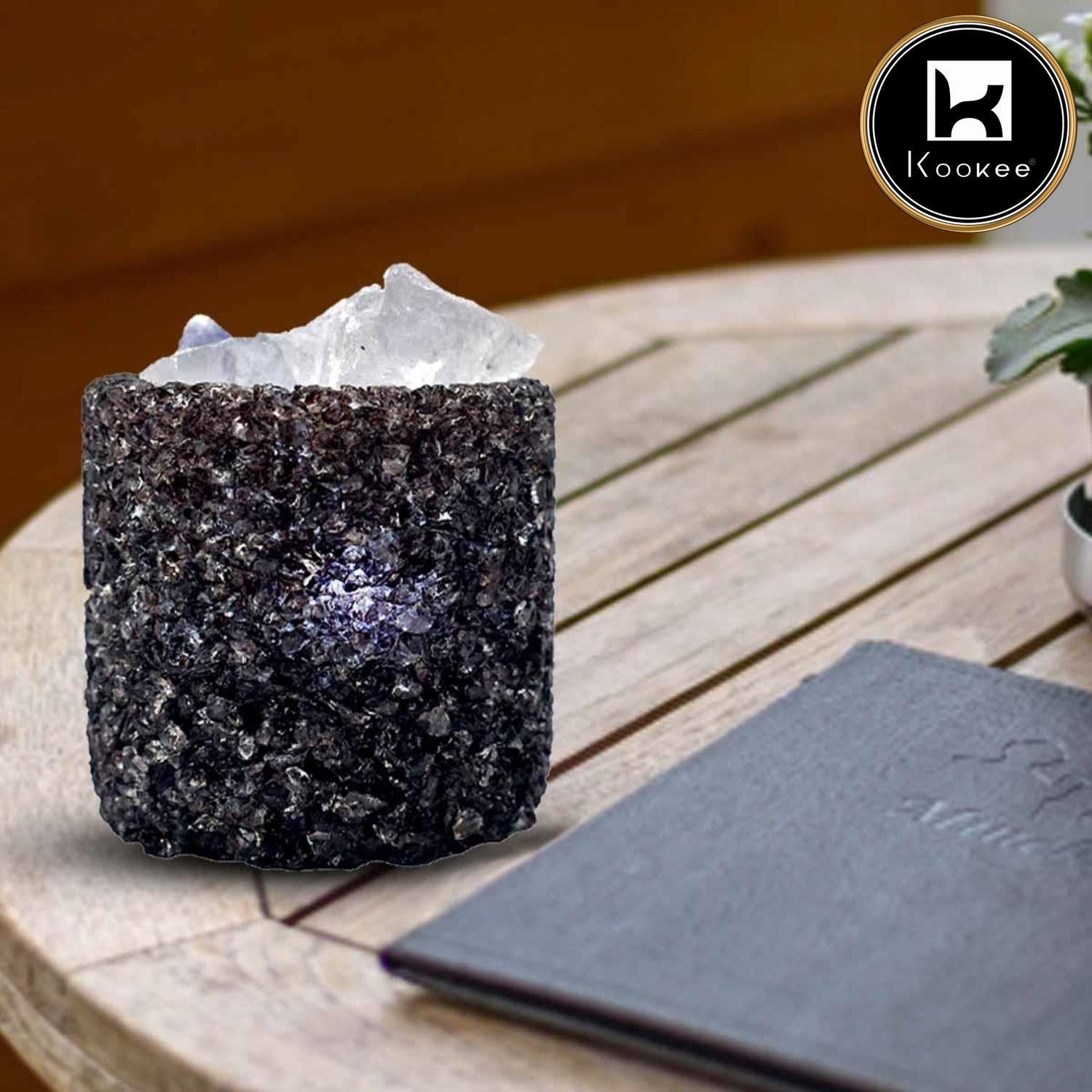 Kookee Natural Crystal Aromatherapy with Essential Oil, Electric Diffuser (087-8-B)