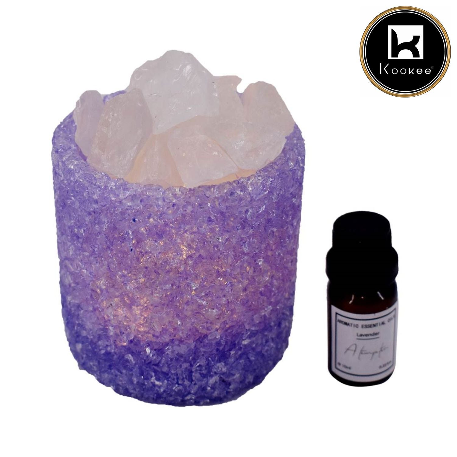 Natural Crystal Aromatherapy with Essential Oil, Electric Diffuser (087-3-B)