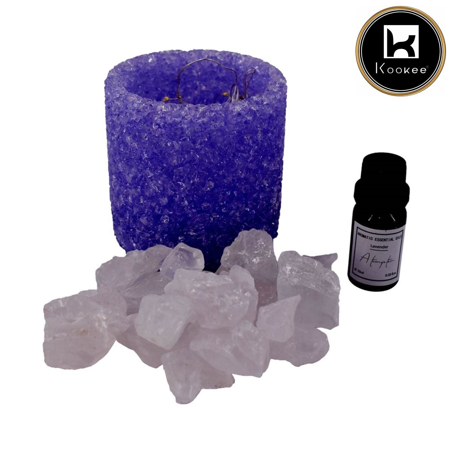 Natural Crystal Aromatherapy with Essential Oil, Electric Diffuser (087-3-B)