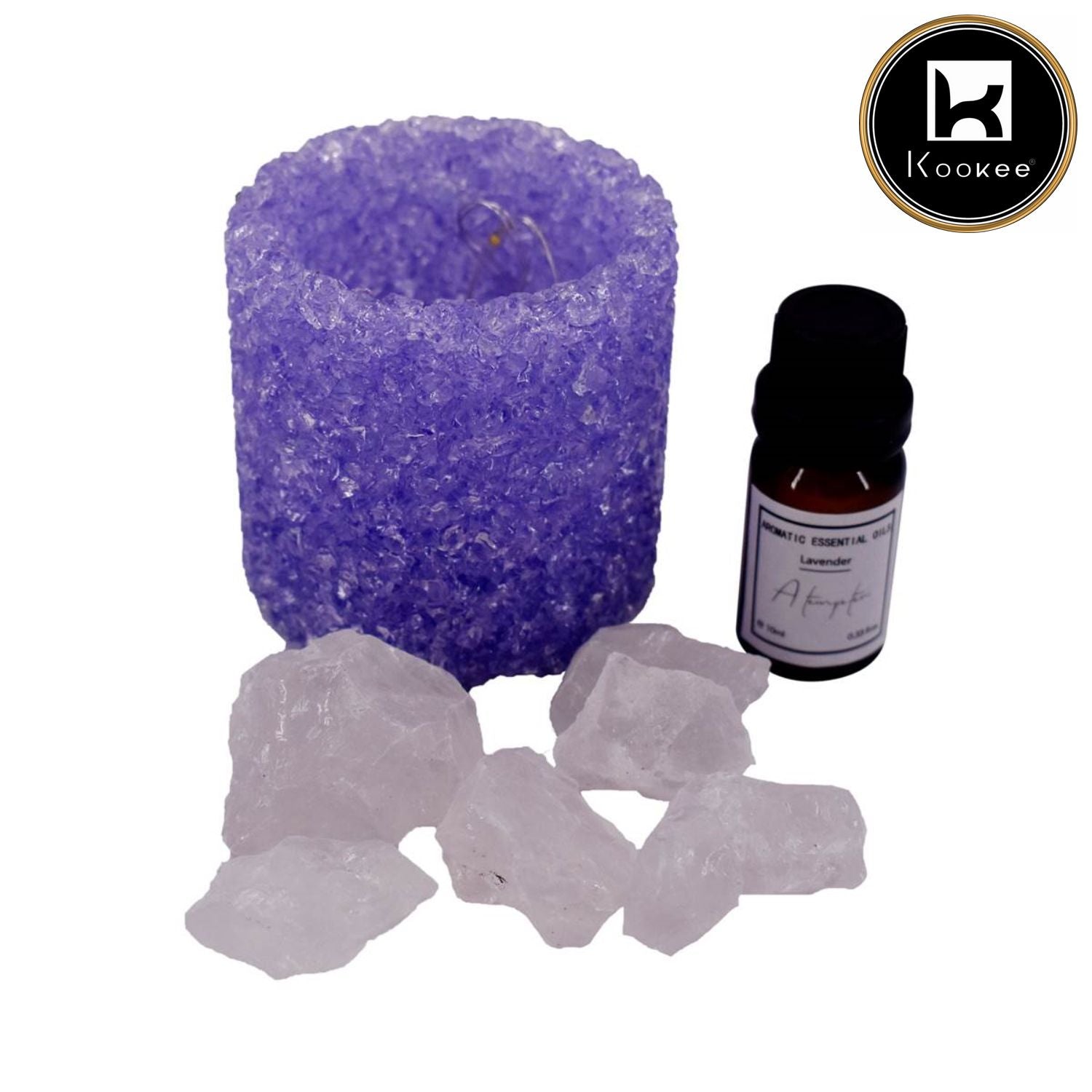 Natural Crystal Aromatherapy with Essential Oil, Electric Diffuser (087-7-B)