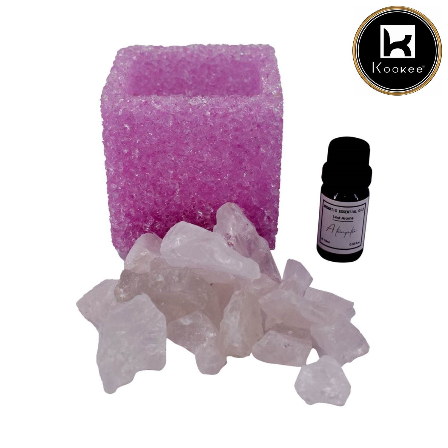 Natural Crystal Aromatherapy with Essential Oil, Electric Diffuser (087-1-B)