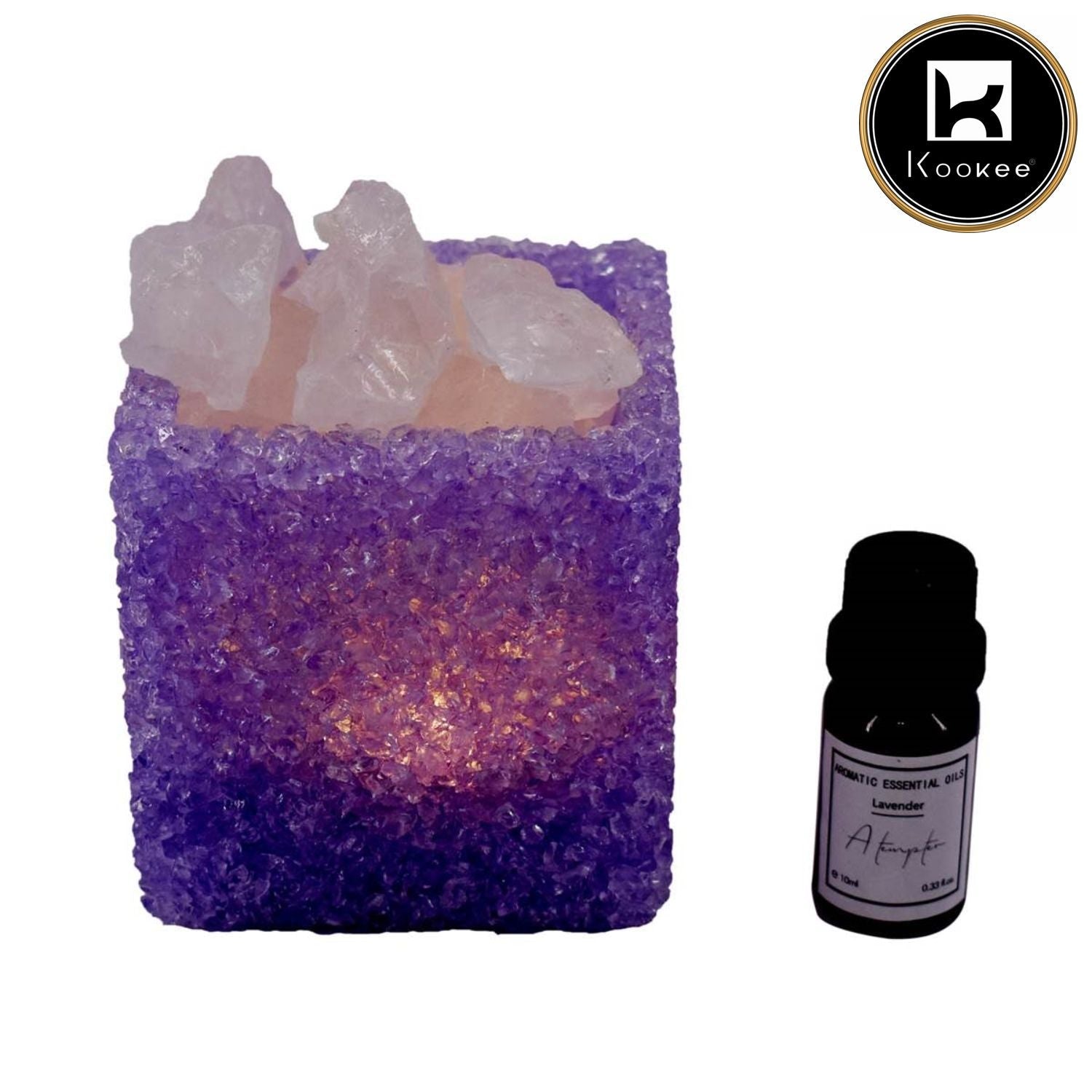 Natural Crystal Aromatherapy with Essential Oil, Electric Diffuser (087-1-A)