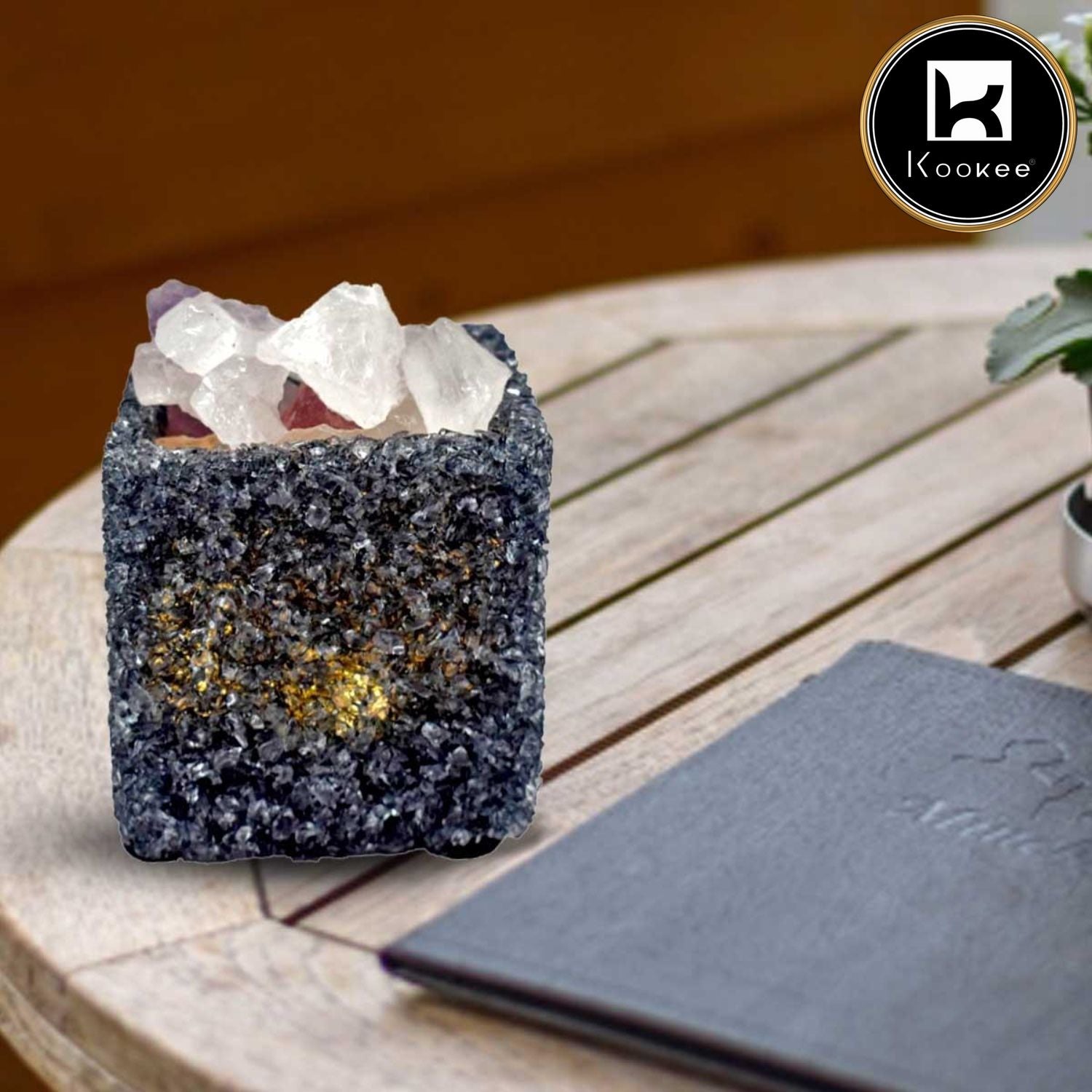 Kookee Natural Crystal Aromatherapy with Essential Oil, Electric Diffuser (087-2-A)