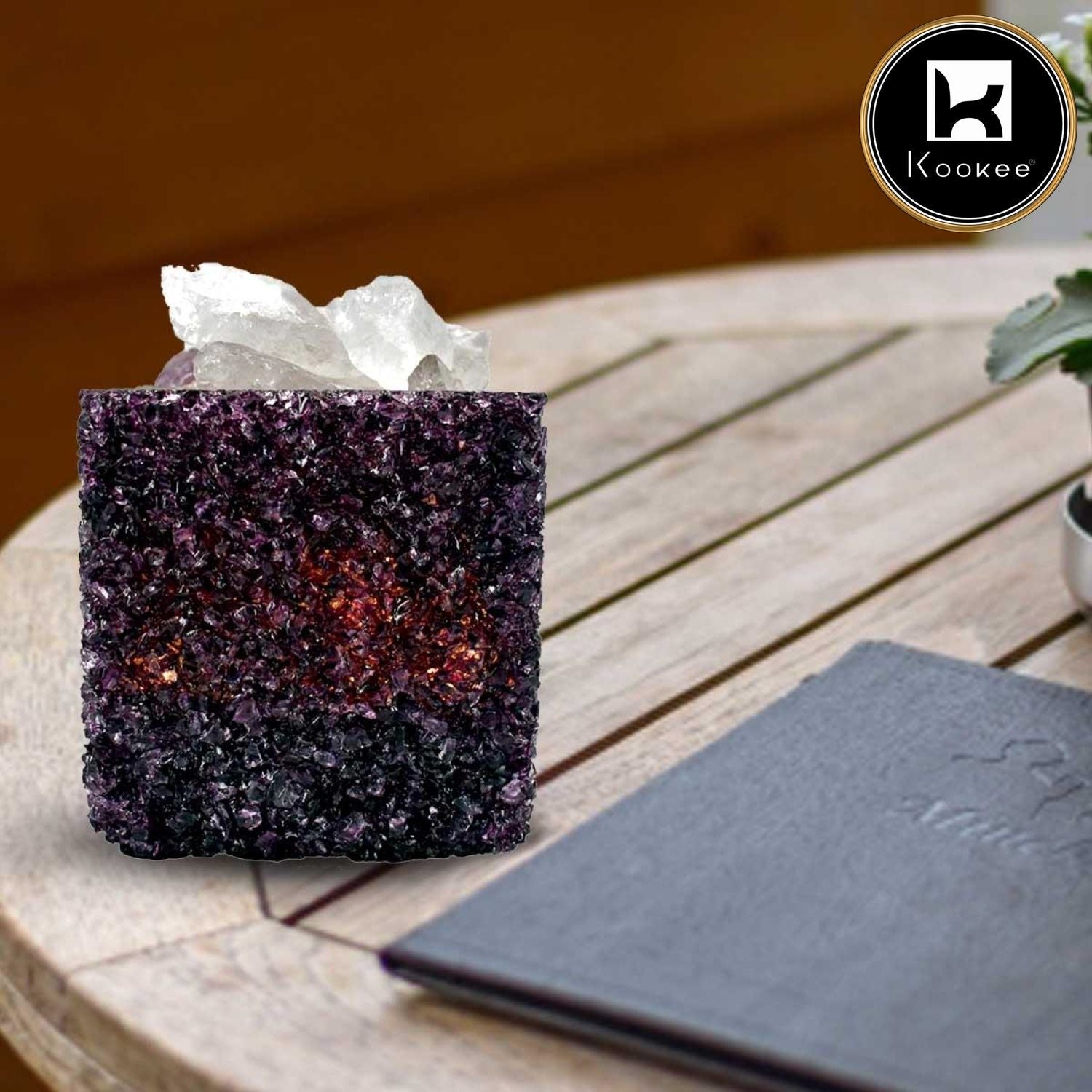 Kookee Natural Crystal Aromatherapy with Essential Oil, Electric Diffuser (087-2-B)