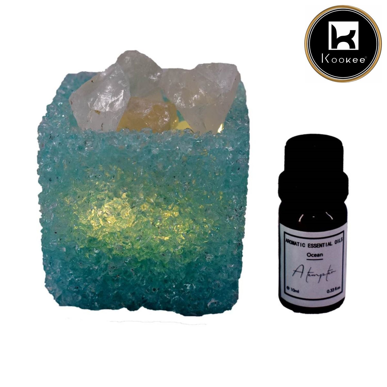 Natural Crystal Aromatherapy with Essential Oil, Electric Diffuser (087-5-A)