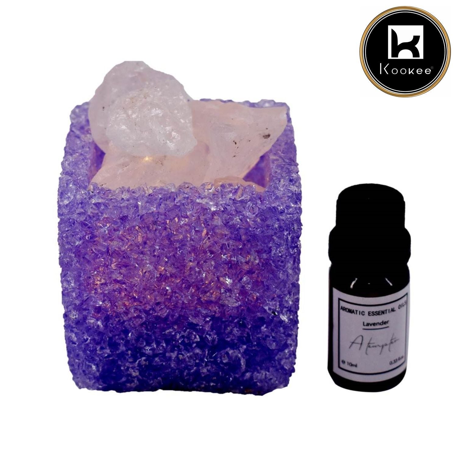 Natural Crystal Aromatherapy with Essential Oil, Electric Diffuser (087-5-B)