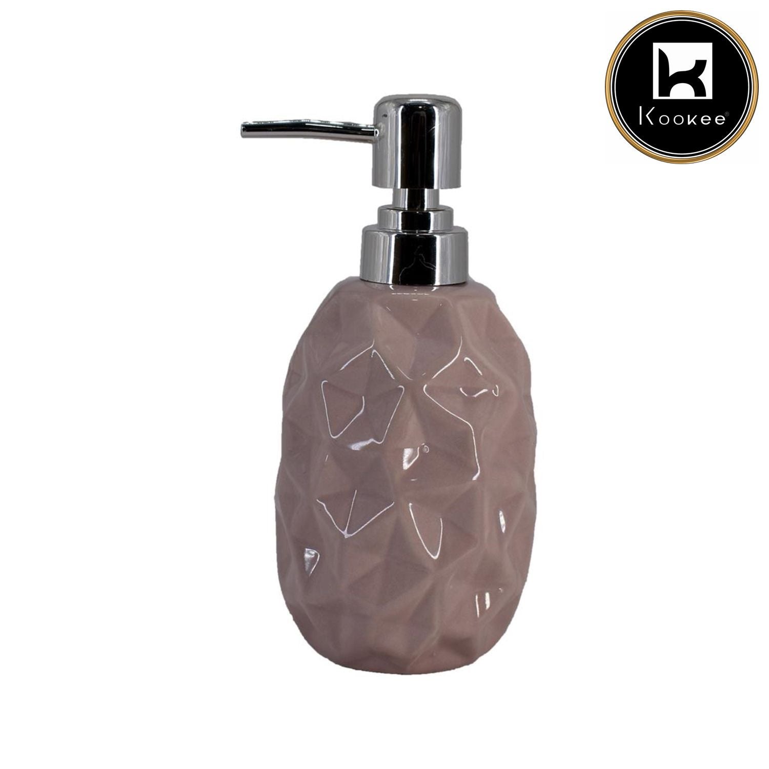 Ceramic Soap Dispenser for handwash for Bathroom, Brown, (Set of 1) (7622)