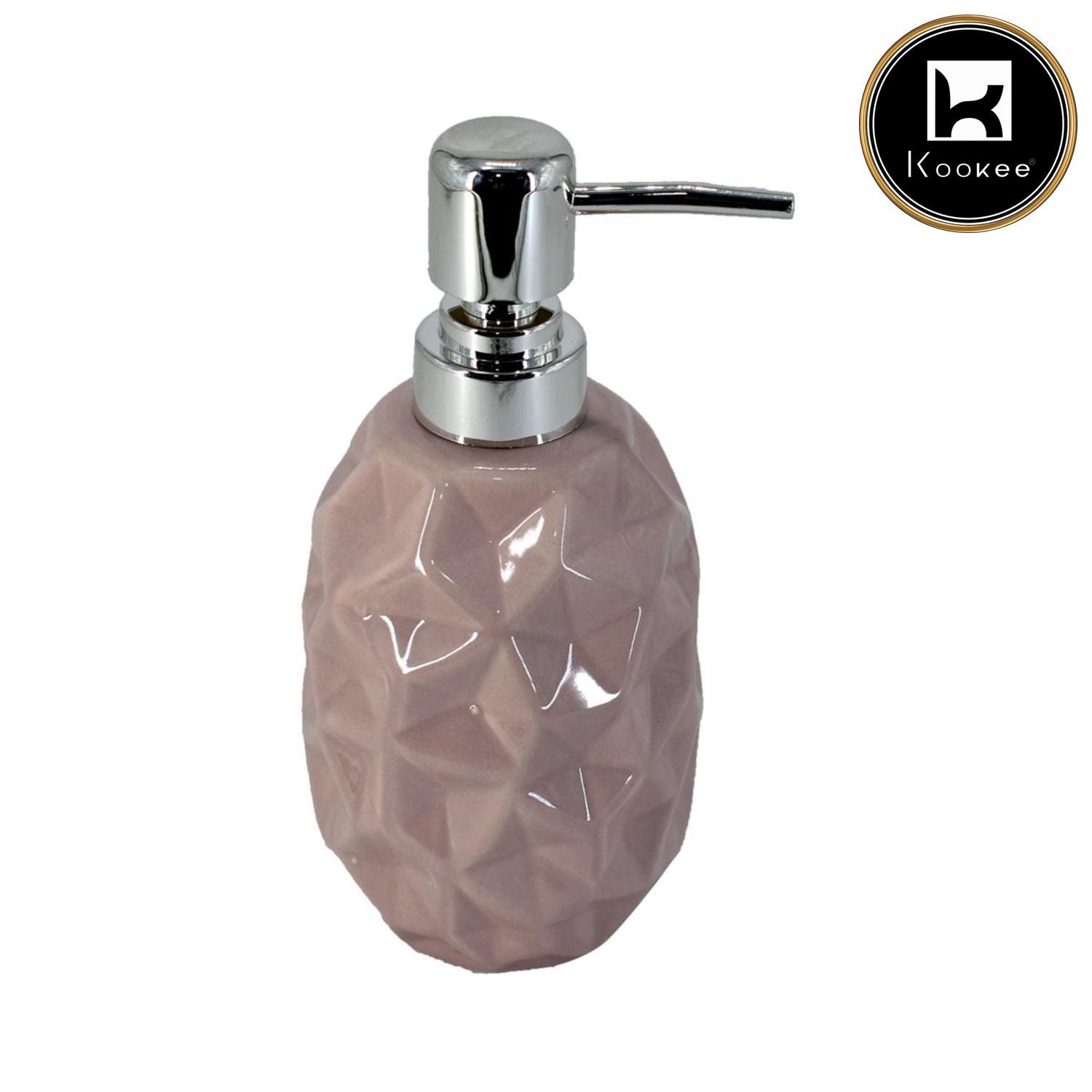 Ceramic Soap Dispenser for handwash for Bathroom, Brown, (Set of 1) (7622)