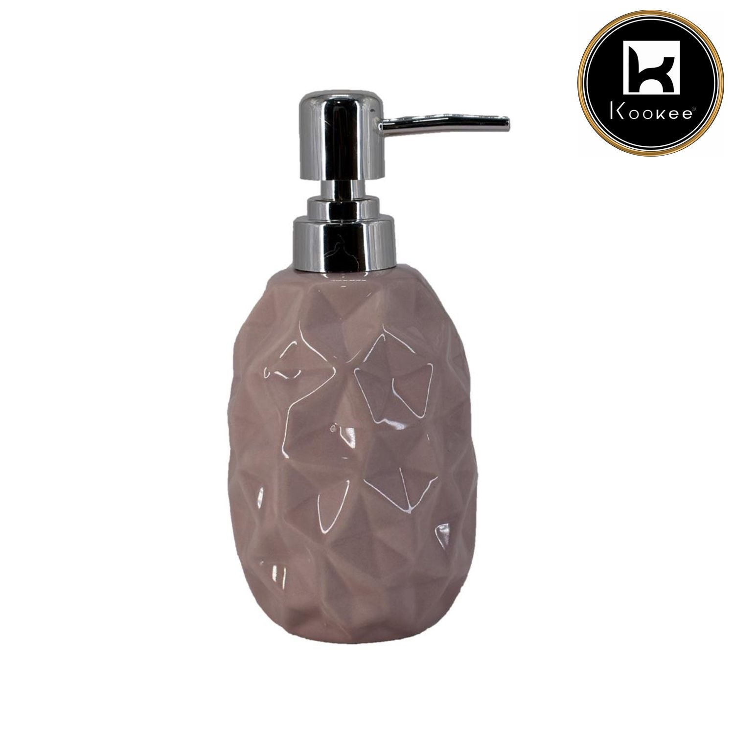 Ceramic Soap Dispenser for handwash for Bathroom, Brown, (Set of 1) (7622)