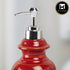 Ceramic Soap Dispenser for handwash for Bathroom, Red/brown, (Set of 1) (7640)