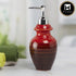 Ceramic Soap Dispenser for handwash for Bathroom, Red/brown, (Set of 1) (7640)