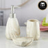 Ceramic Bathroom Accessories Set of 3 with Soap Dispenser (7646)