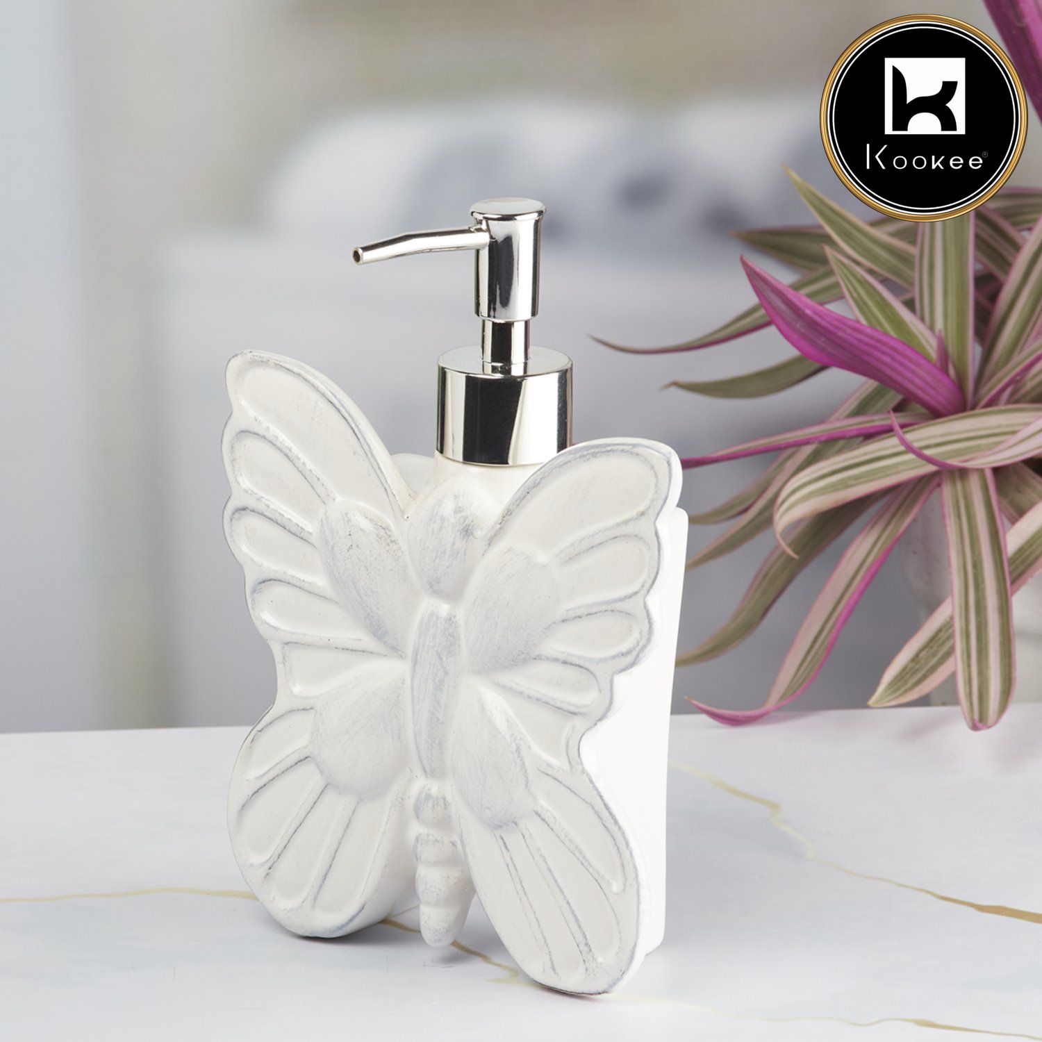 Kookee Ceramic Soap Dispensers, White, ART07689