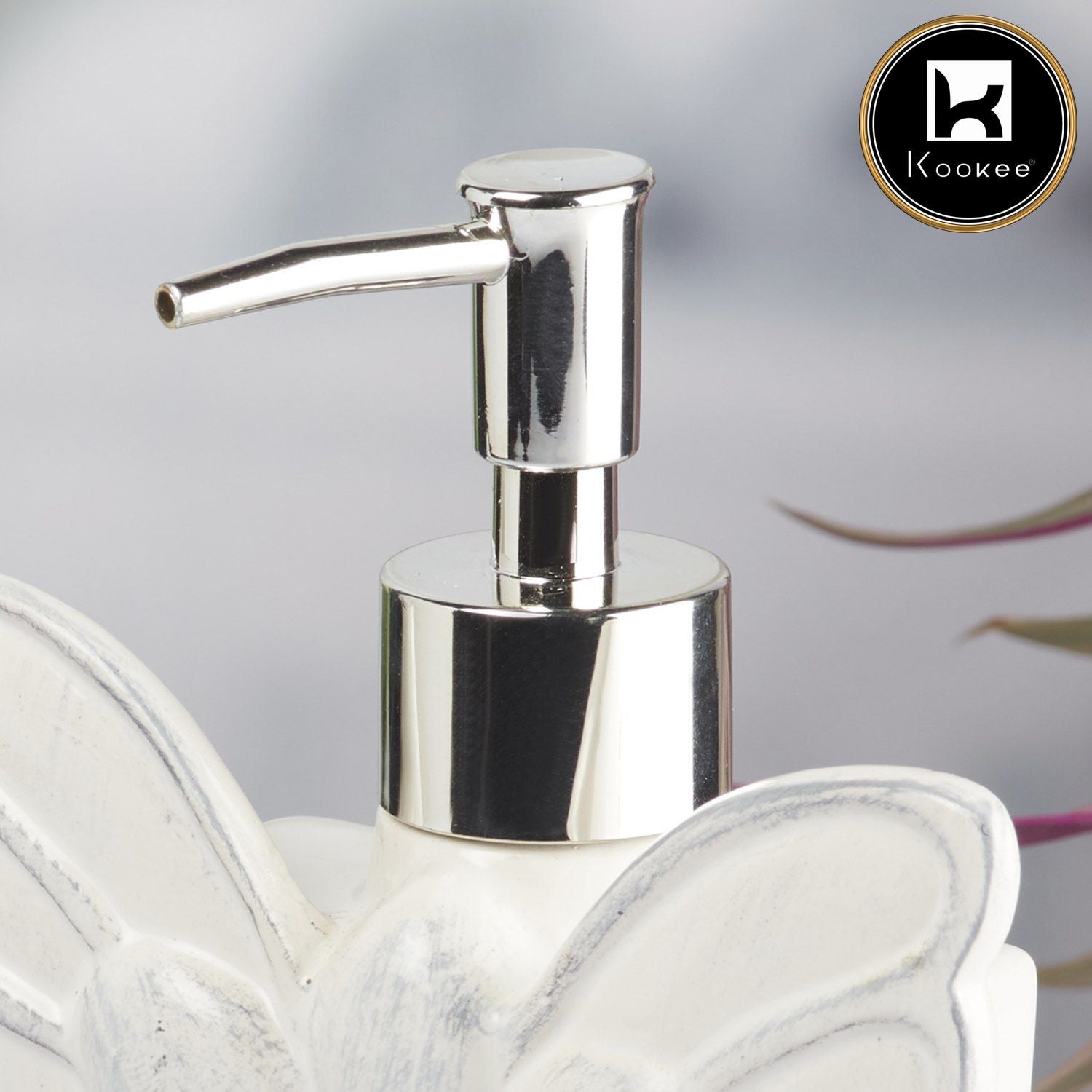 Kookee Ceramic Soap Dispensers, White, ART07689