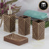 Ceramic Bathroom Set of 4 with Soap Dispenser (7699)