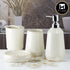 Ceramic Bathroom Set of 4 with Soap Dispenser (7716)