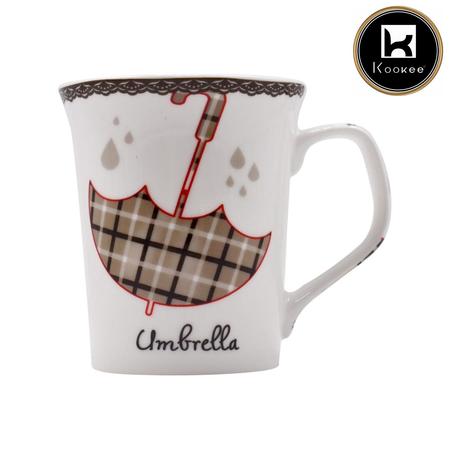 Printed Ceramic Tall Coffee or Tea Mug with handle, 325ml (V-MUGS-009-3)