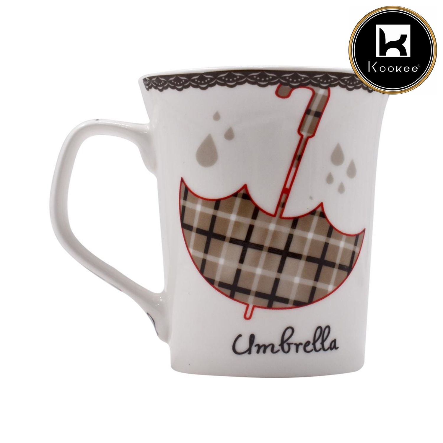 Printed Ceramic Tall Coffee or Tea Mug with handle, 325ml (V-MUGS-009-3)