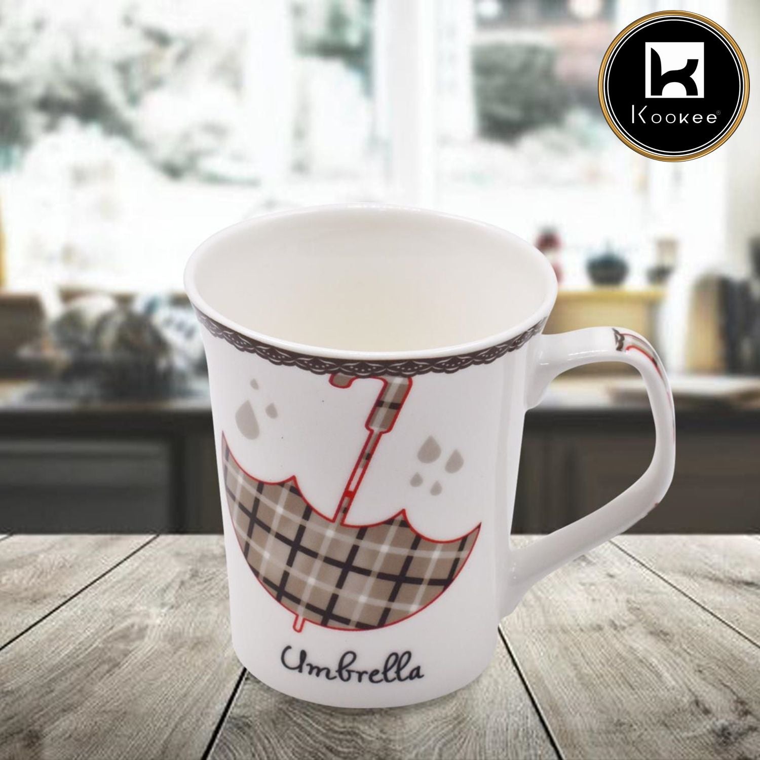 Kookee Printed Ceramic Tall Coffee or Tea Mug with handle - 325ml (BPM3463-A)